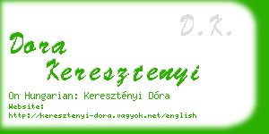 dora keresztenyi business card